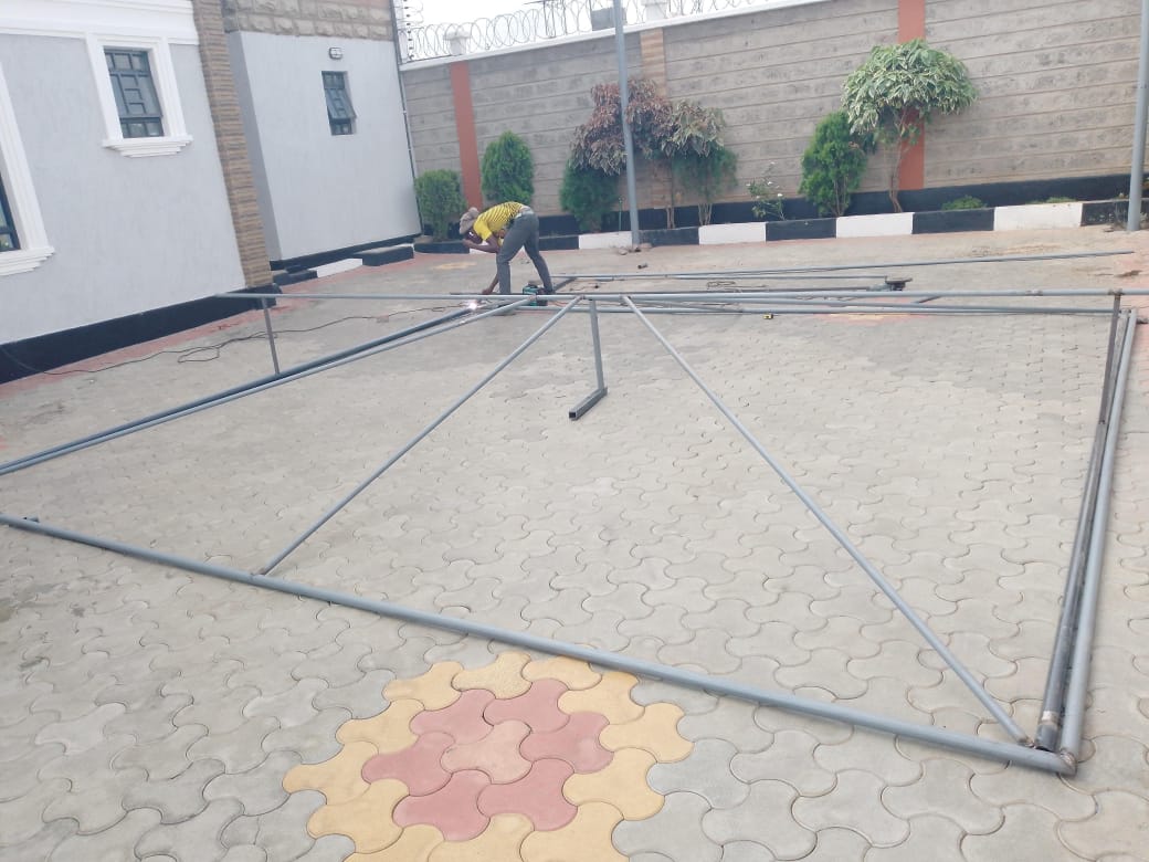 Large parking shade structure project Nairobi Kenya